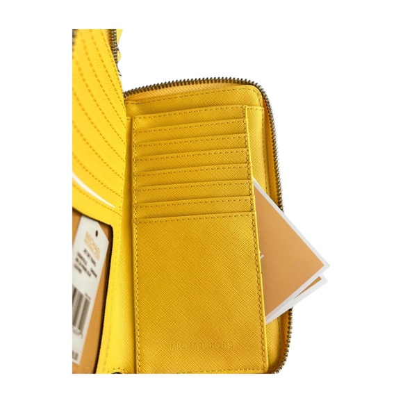 Michael Kors Sunshine Wristlet Phone Holder 35S0STVL2L Jet Set Travel Leather - Picture 6 of 8